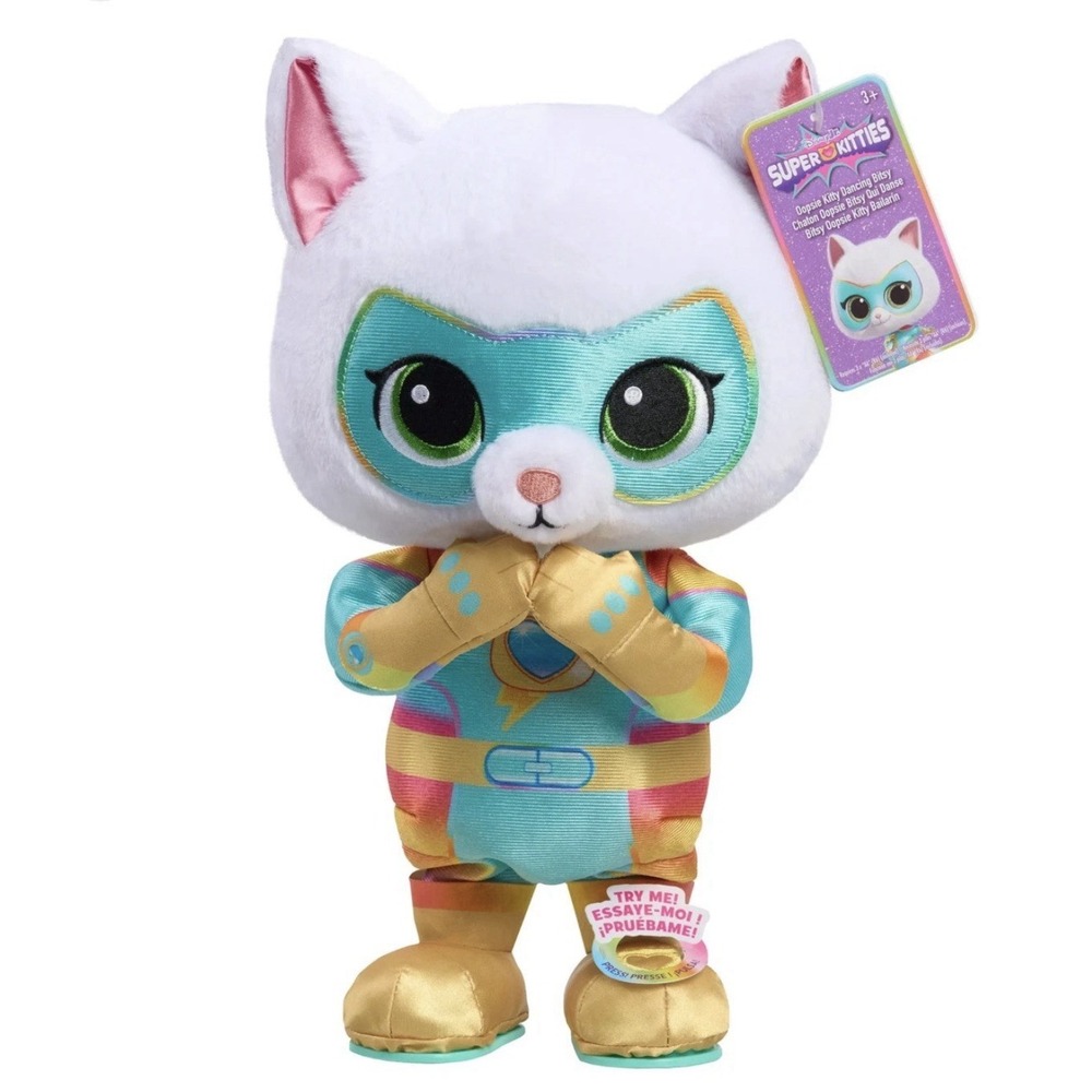 NEW!!! Disney Jr. SuperKitties Oopsie Kitty 13-inch Dancing Bitsy Plush Doll